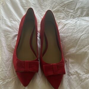Ann Taylor Suede ruby heels